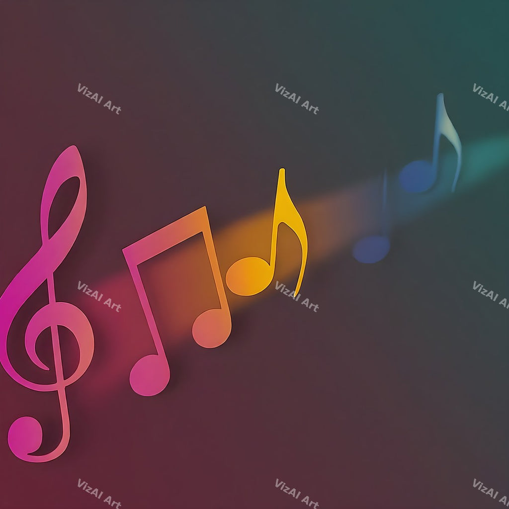 Gradient Music Notes Art — print 1