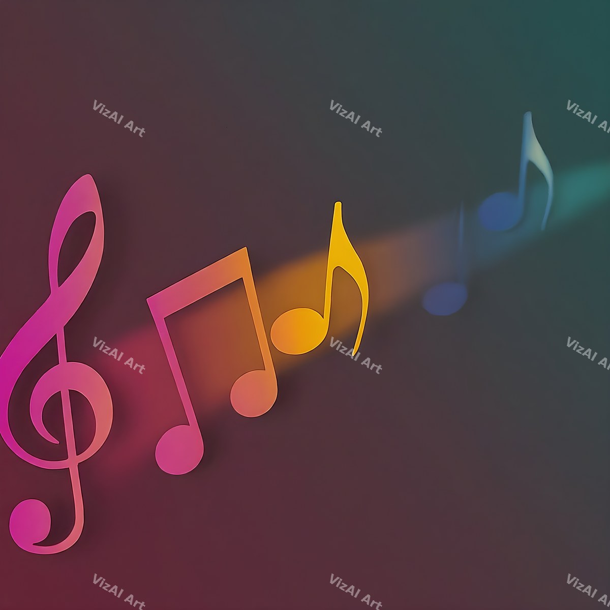 Gradient Music Notes Art — print 1