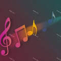 Gradient Music Notes Art — print 1