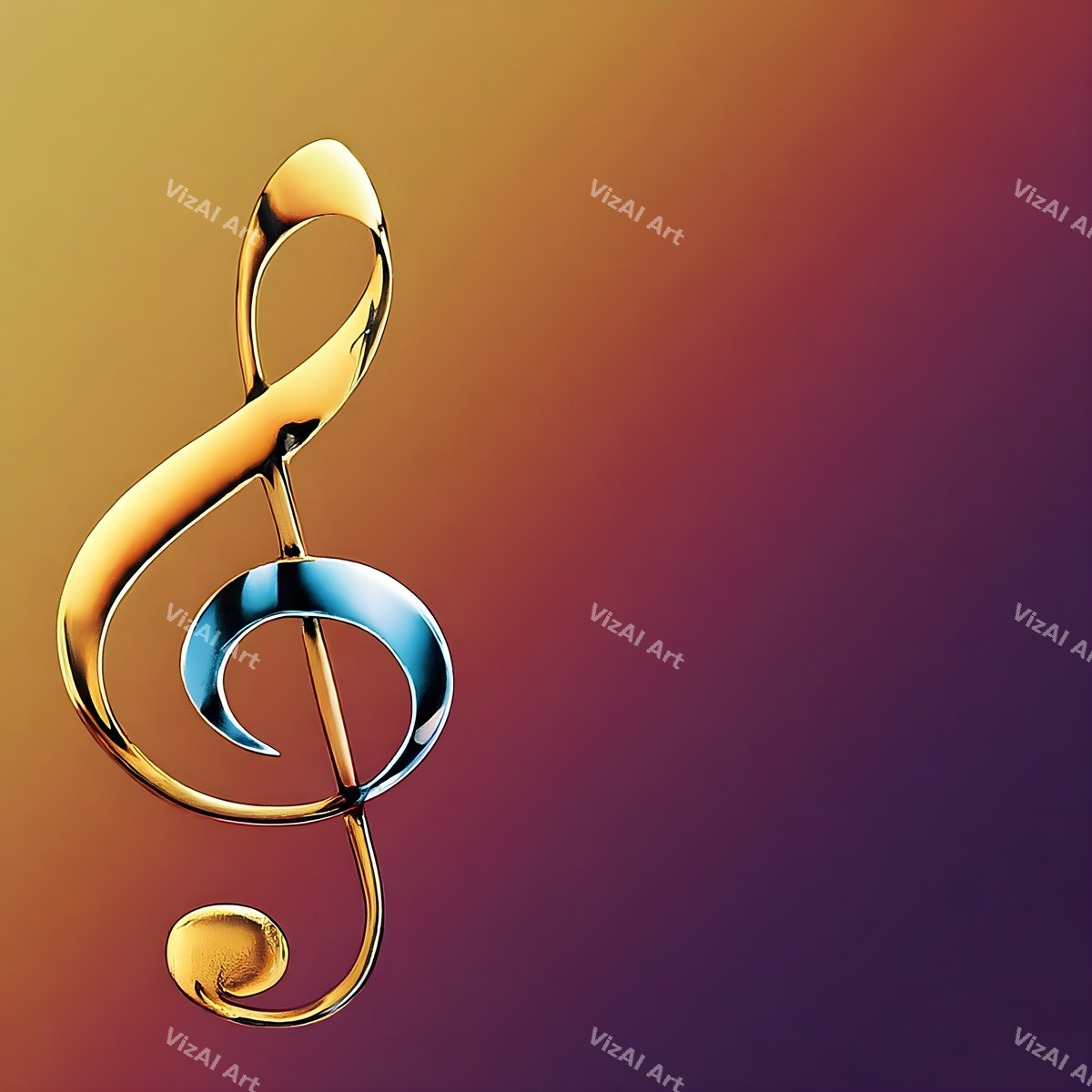 Gradient Music Notes Art — print 2
