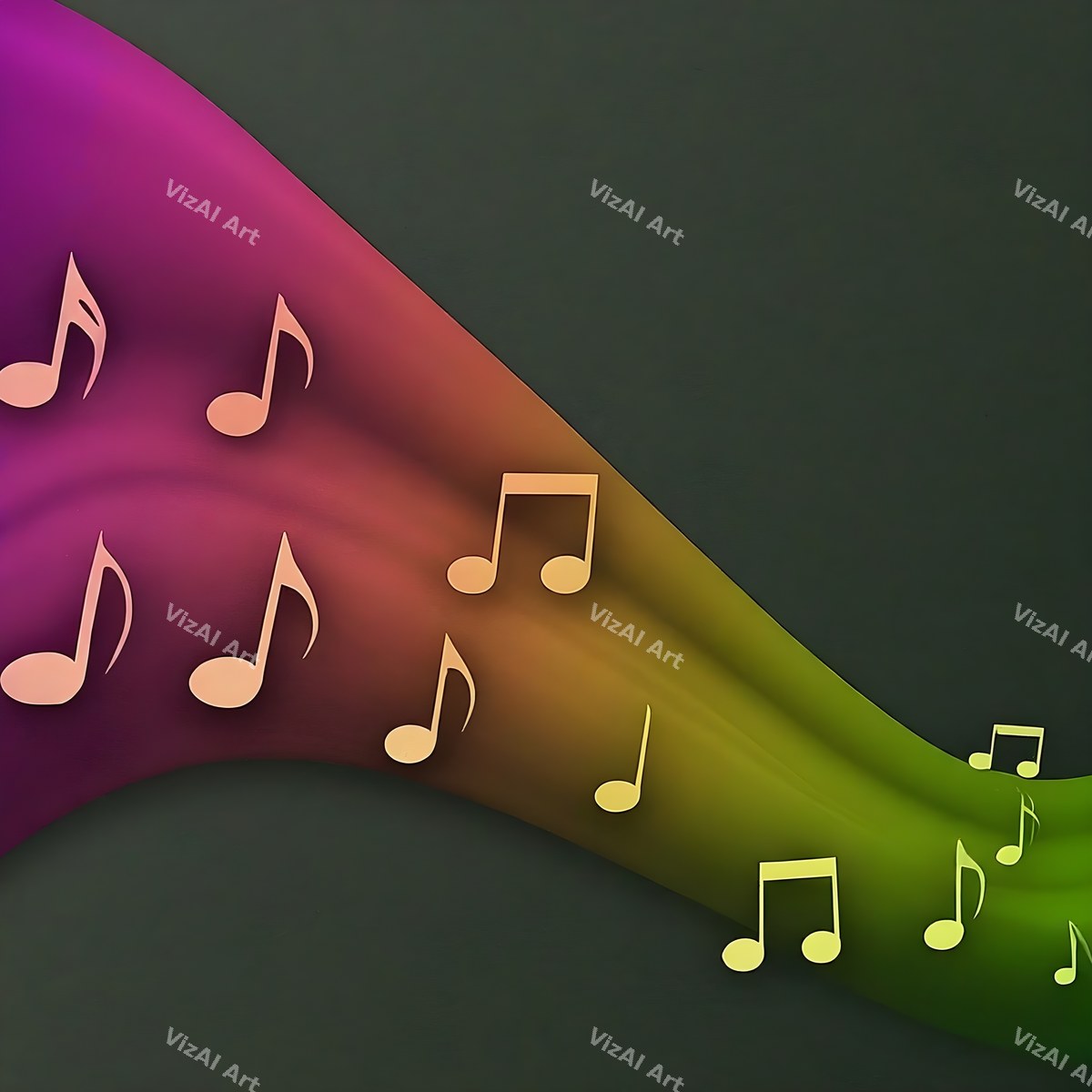 Gradient Music Notes Art — print 3