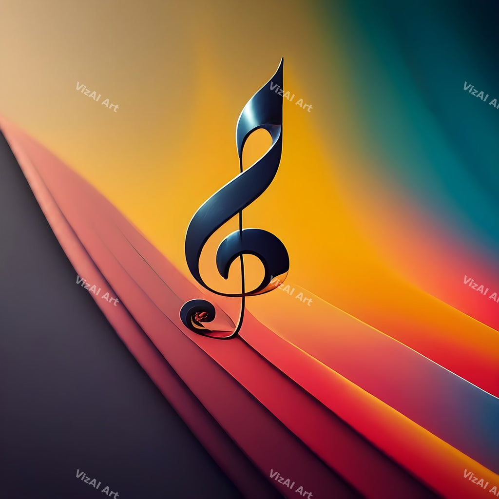 Gradient Music Notes Art — print 6