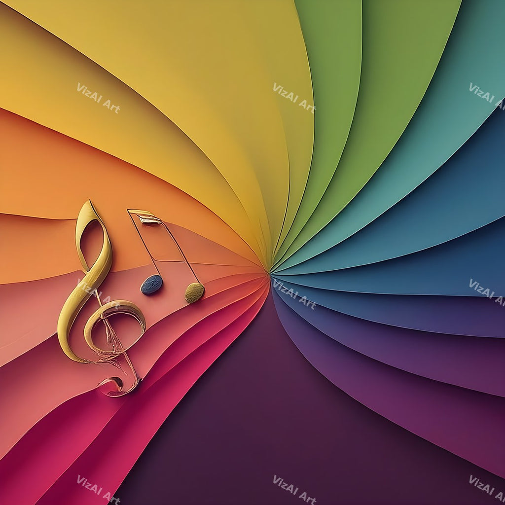 Gradient Music Notes Art — print 7