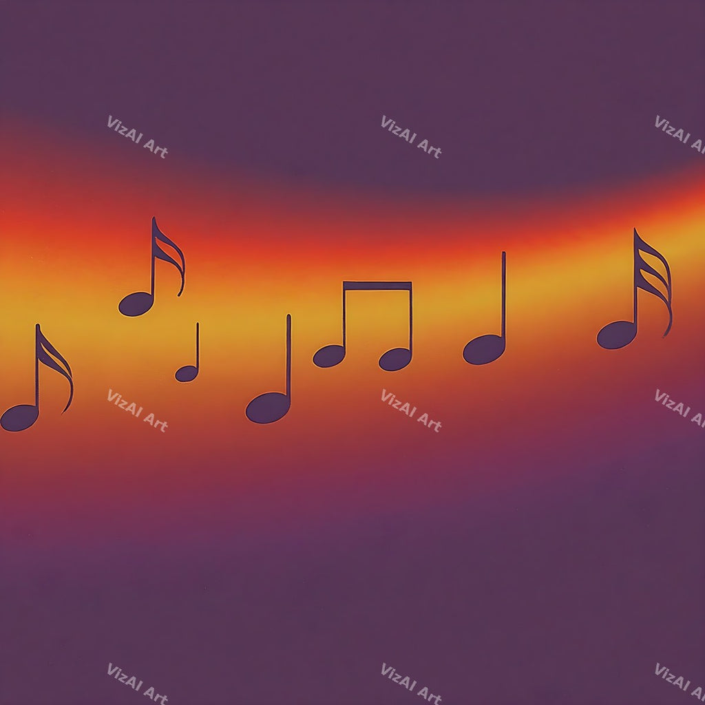 Gradient Music Notes Art — print 11