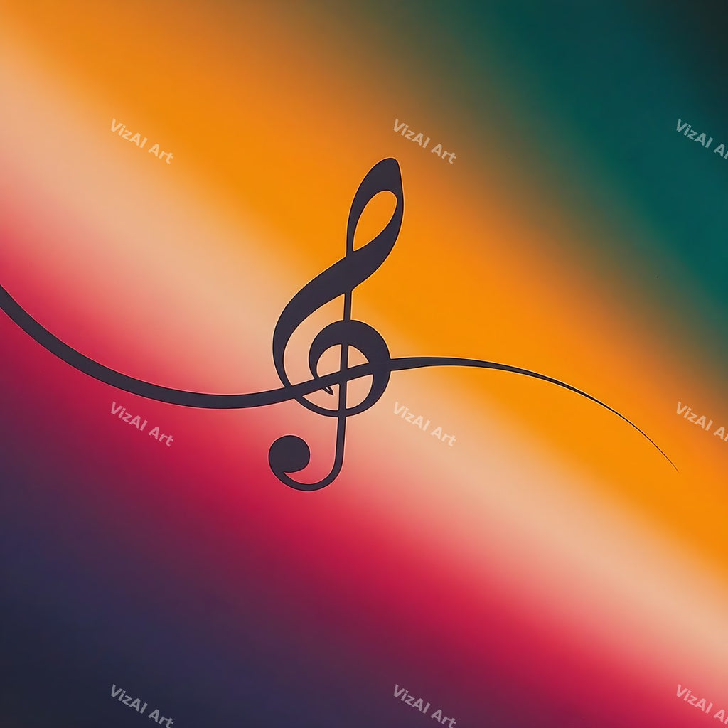Gradient Music Notes Art — print 12