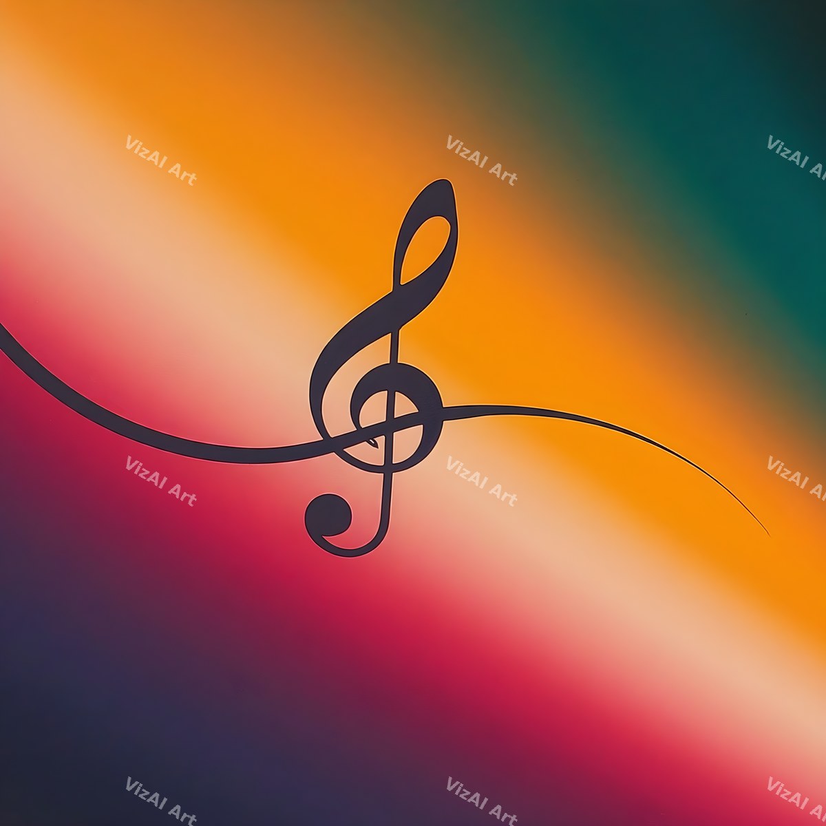 Gradient Music Notes Art — print 12