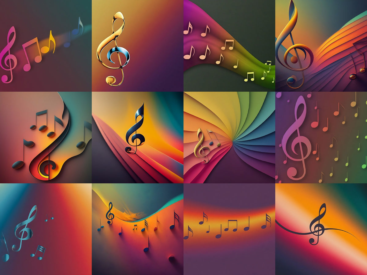 Gradient Music Notes Art — Choose Your Print