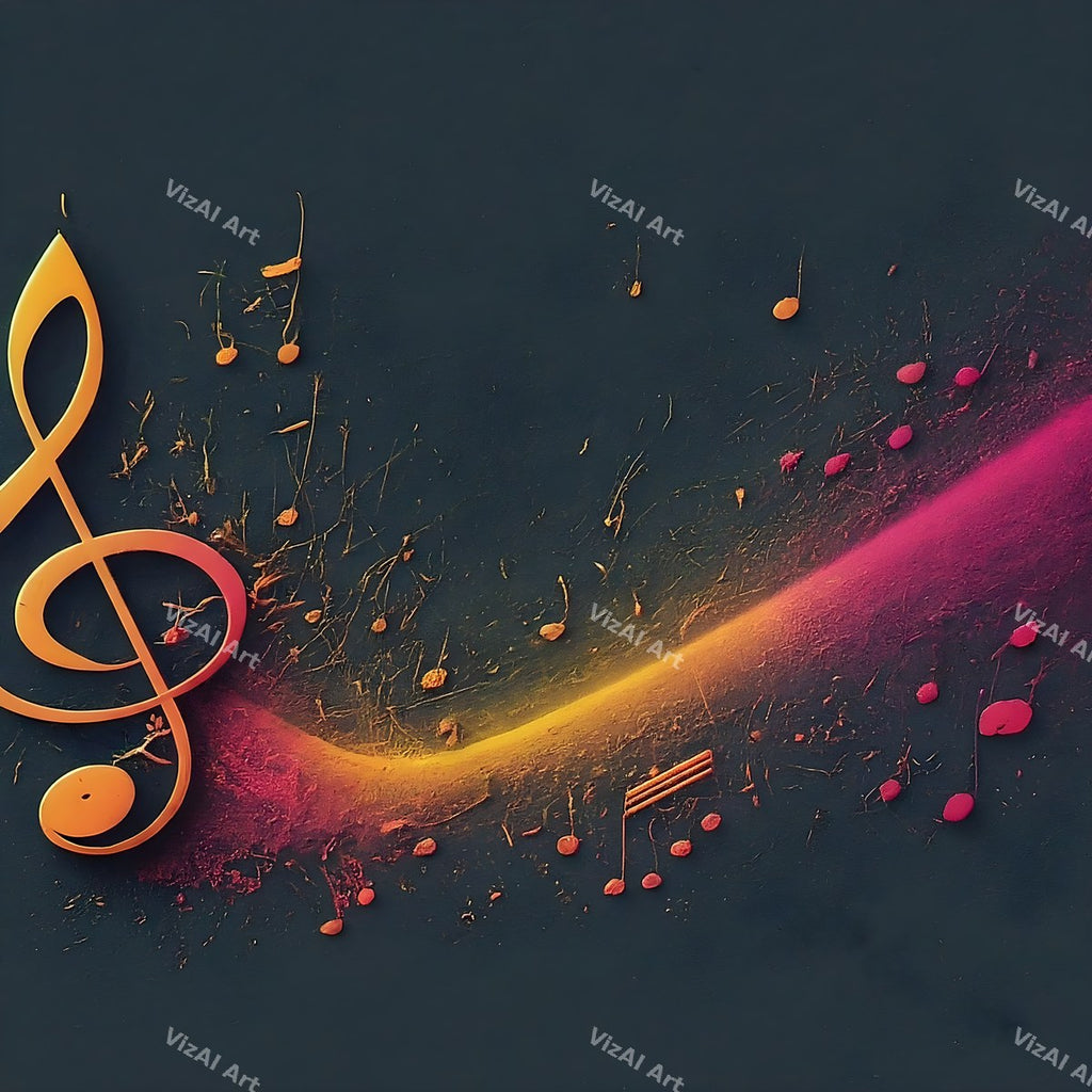 Music Notes Splash Art — print 1