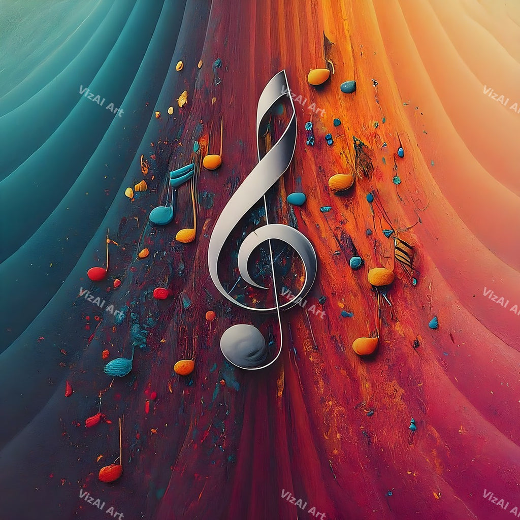 Music Notes Splash Art — print 6