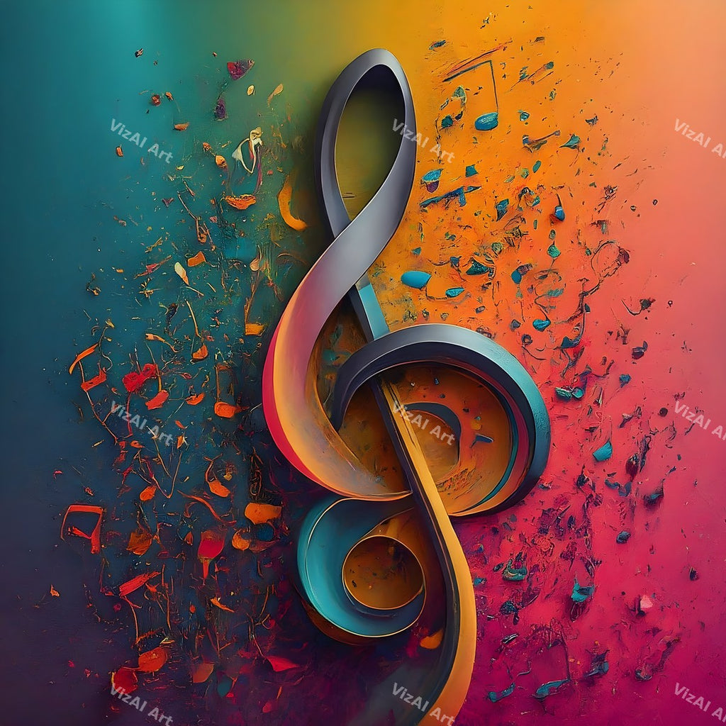 Music Notes Splash Art — print 7