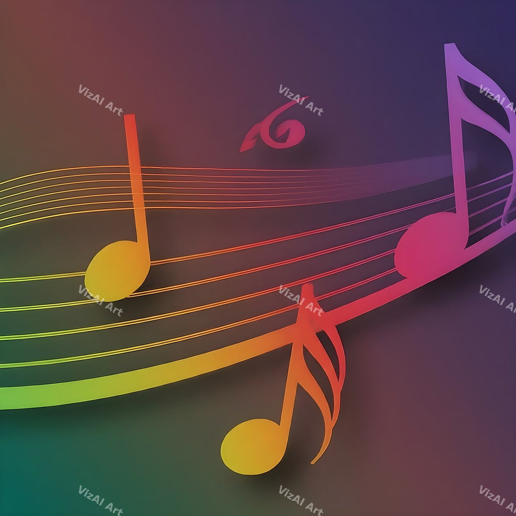 Music Notes Splash Art — print 8