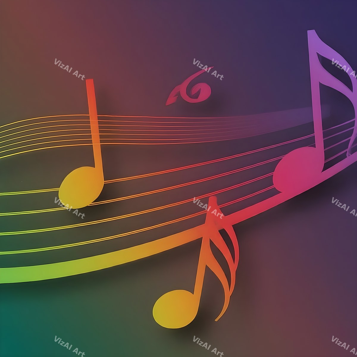Music Notes Splash Art — print 8