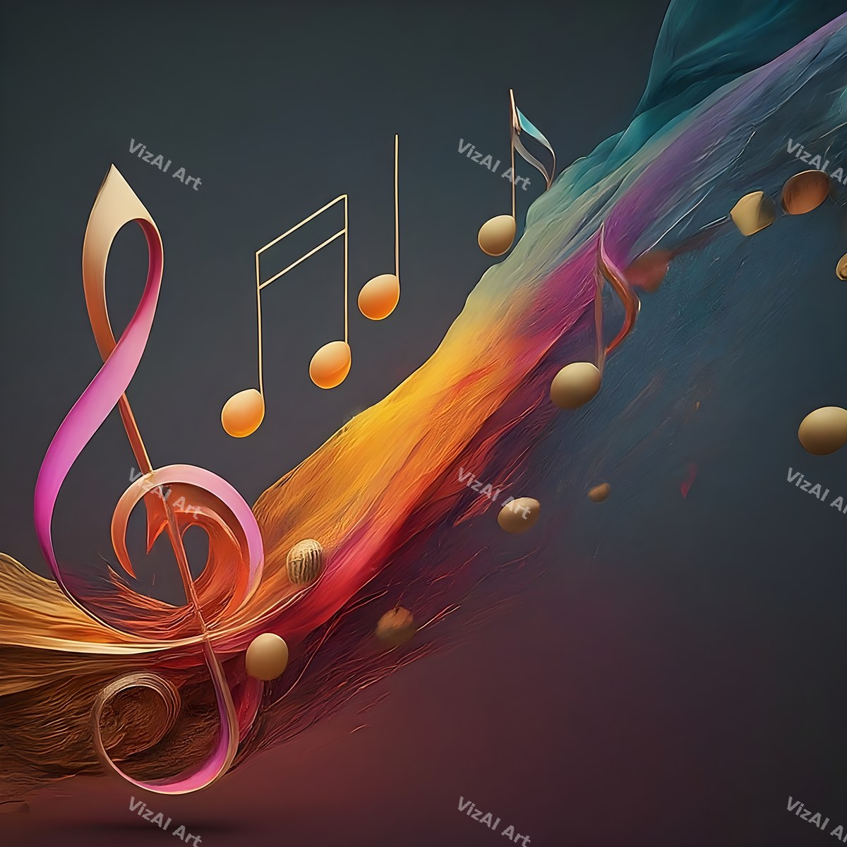 Music Notes Splash Art — print 10