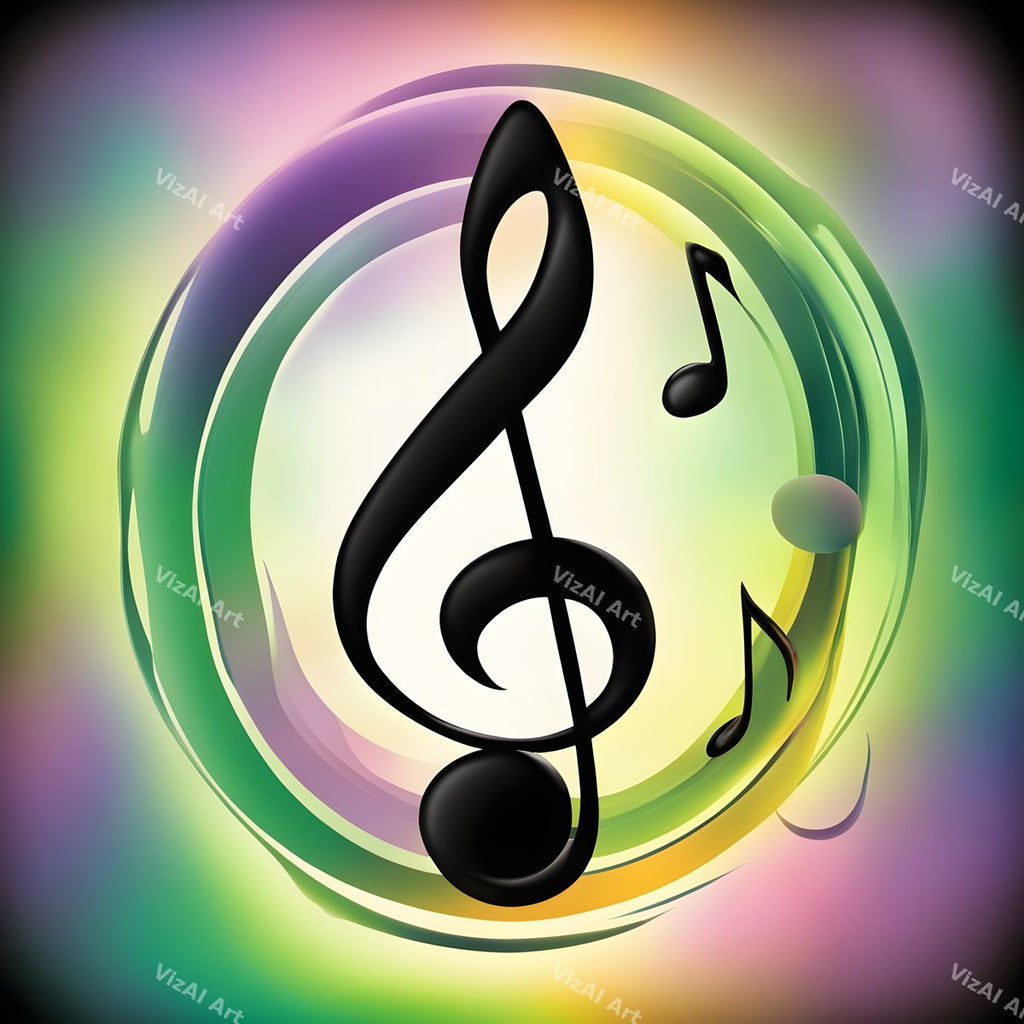 Pastel Swirl Treble Clef Art — print 9