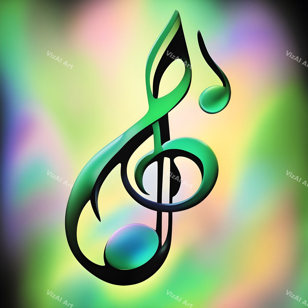 Pastel Swirl Treble Clef Art — print 11