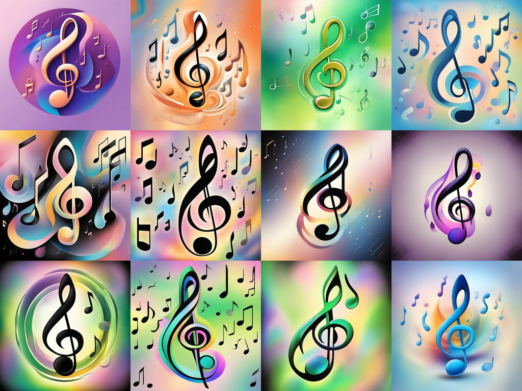 Pastel Swirl Treble Clef Art — Choose Your Print