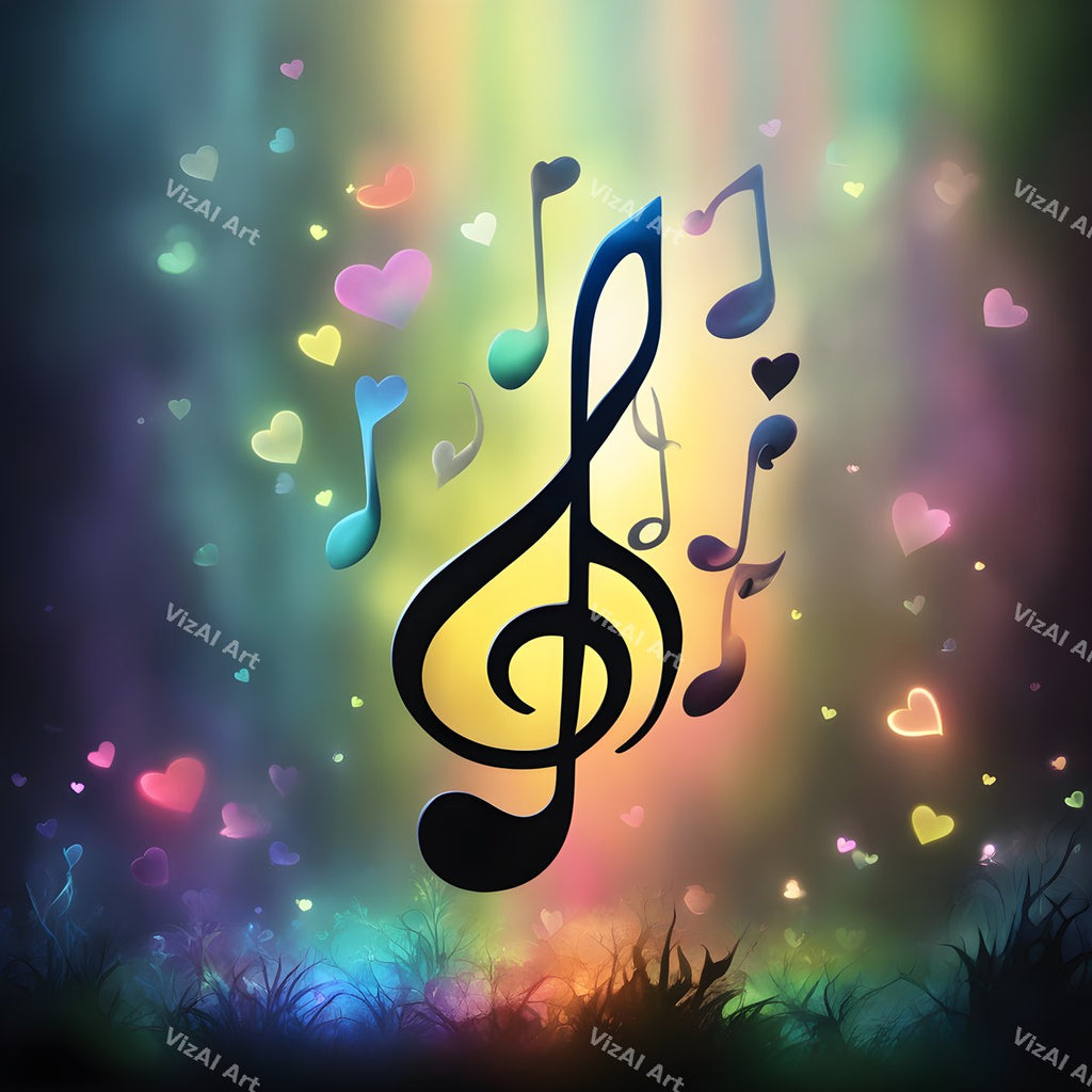 Enchanted Forest Treble Clef Art — print 4