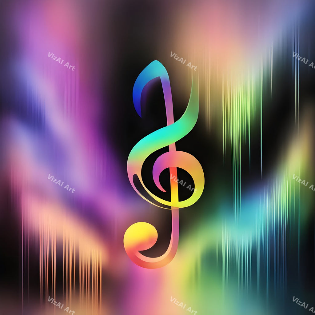 Enchanted Forest Treble Clef Art — print 5