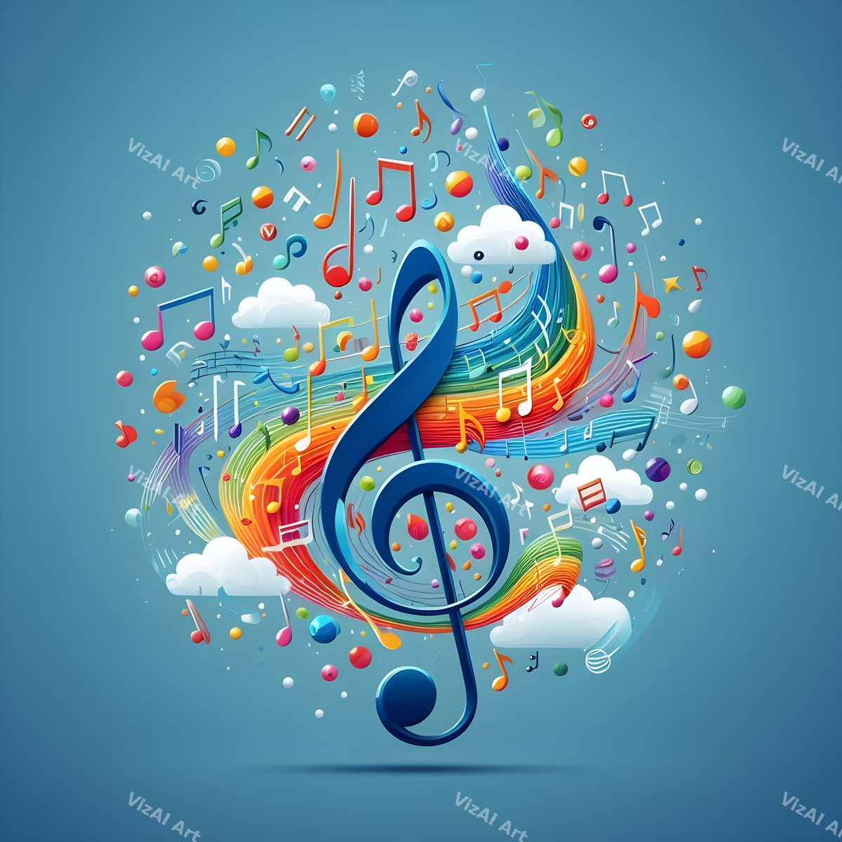 Dusk Gradient Treble Clef Art — print 1