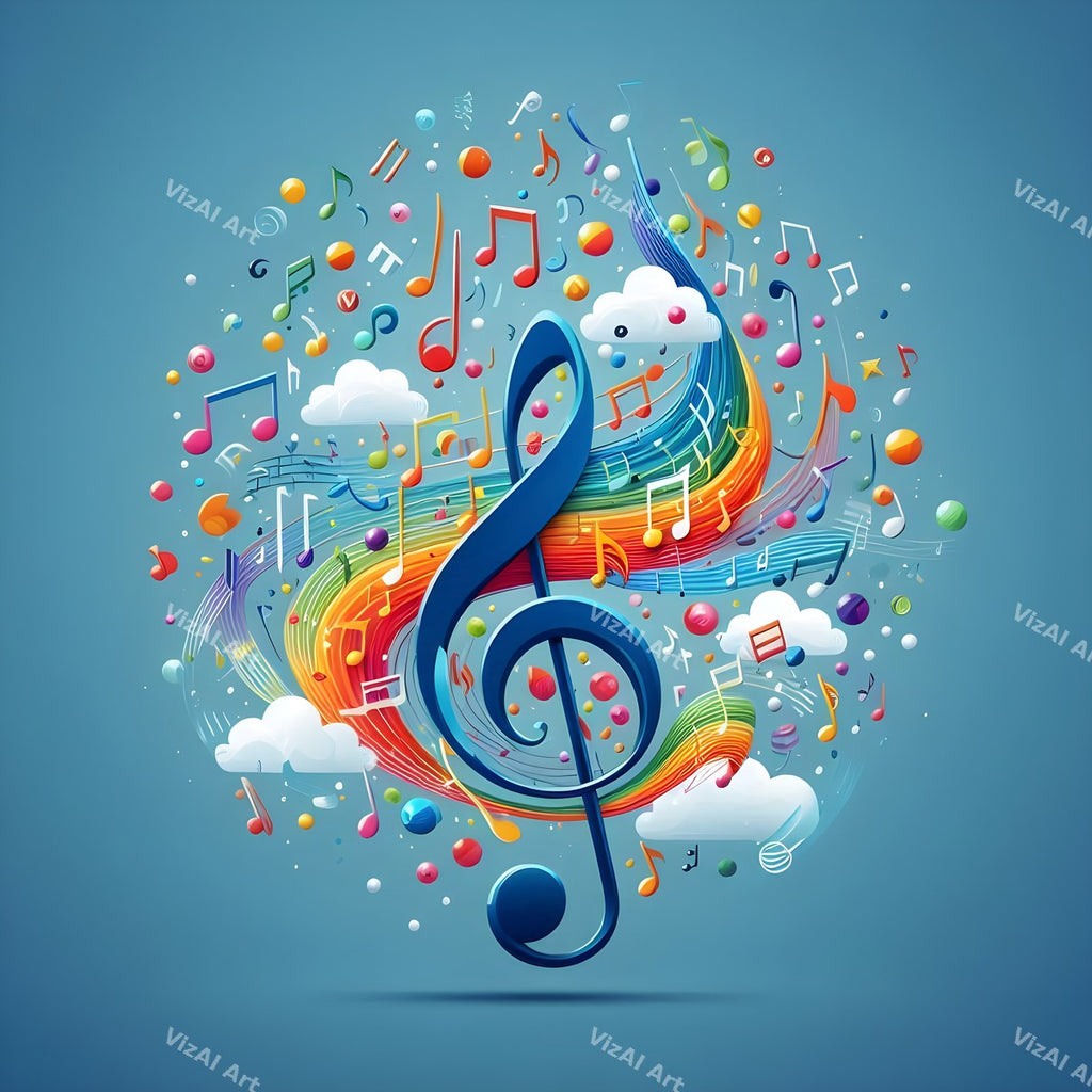 Dusk Gradient Treble Clef Art — print 1