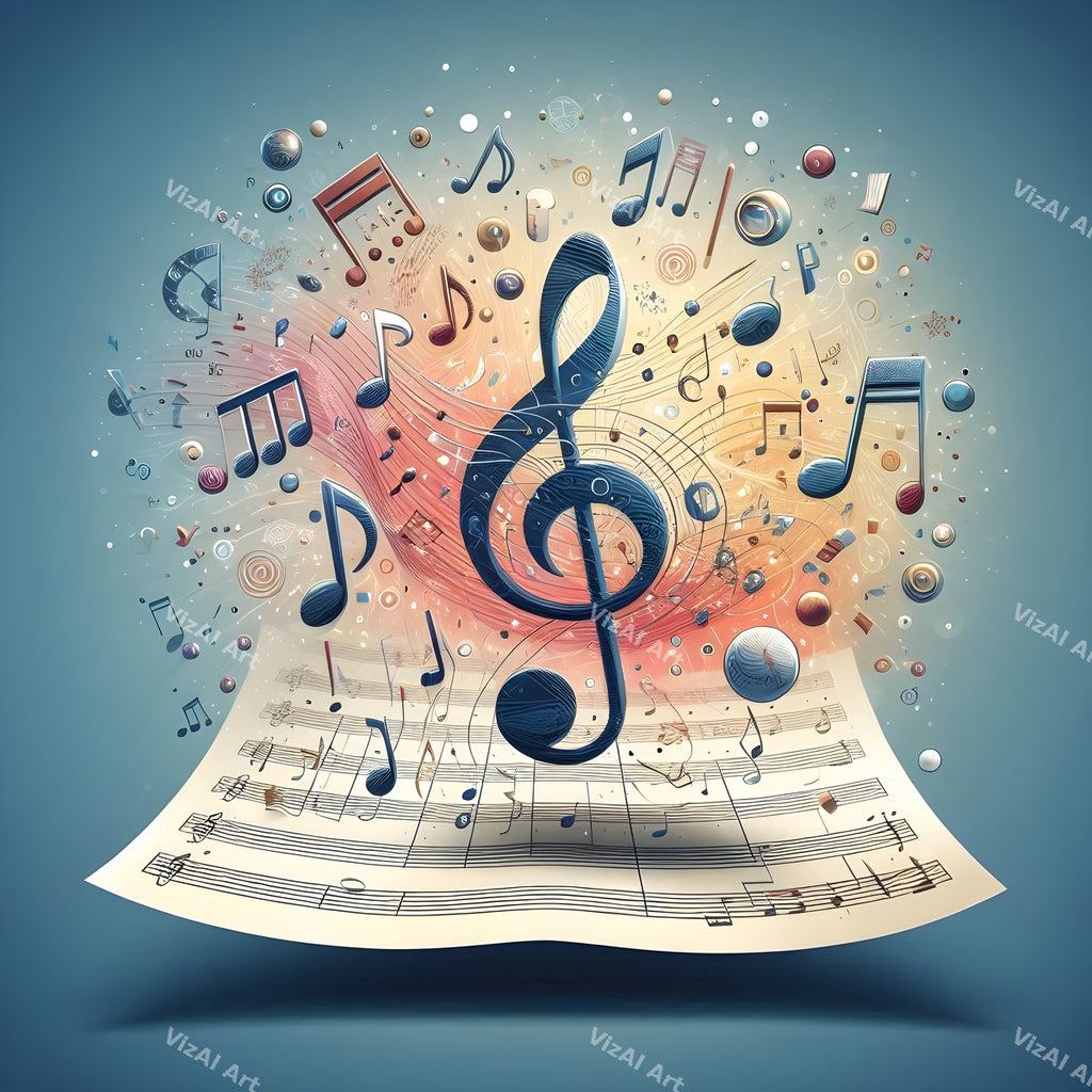 Dusk Gradient Treble Clef Art — print 3