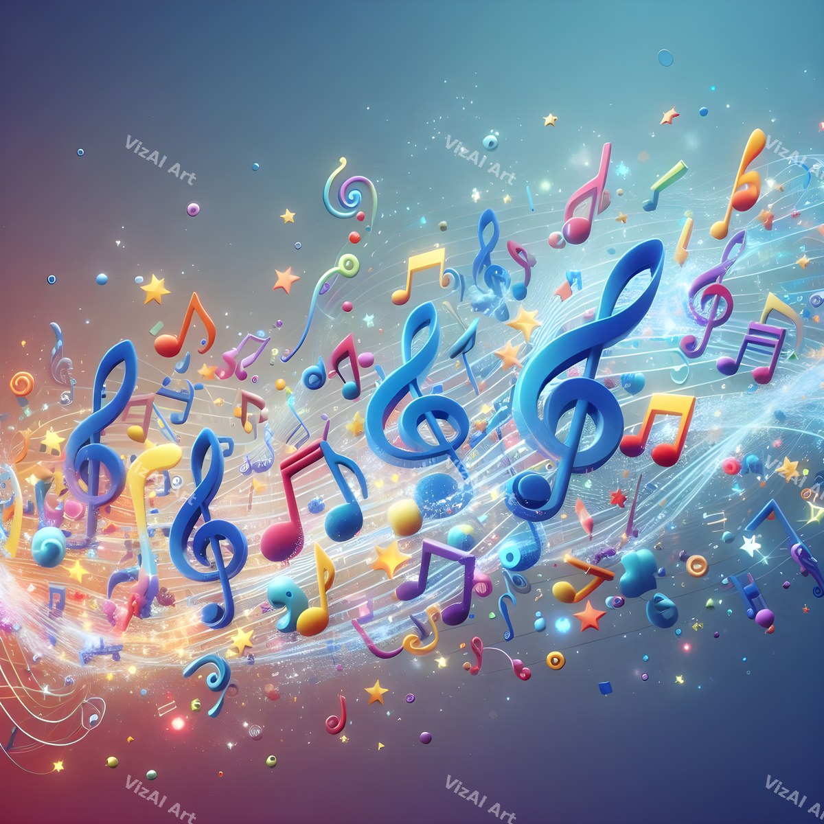 Dusk Gradient Treble Clef Art — print 6