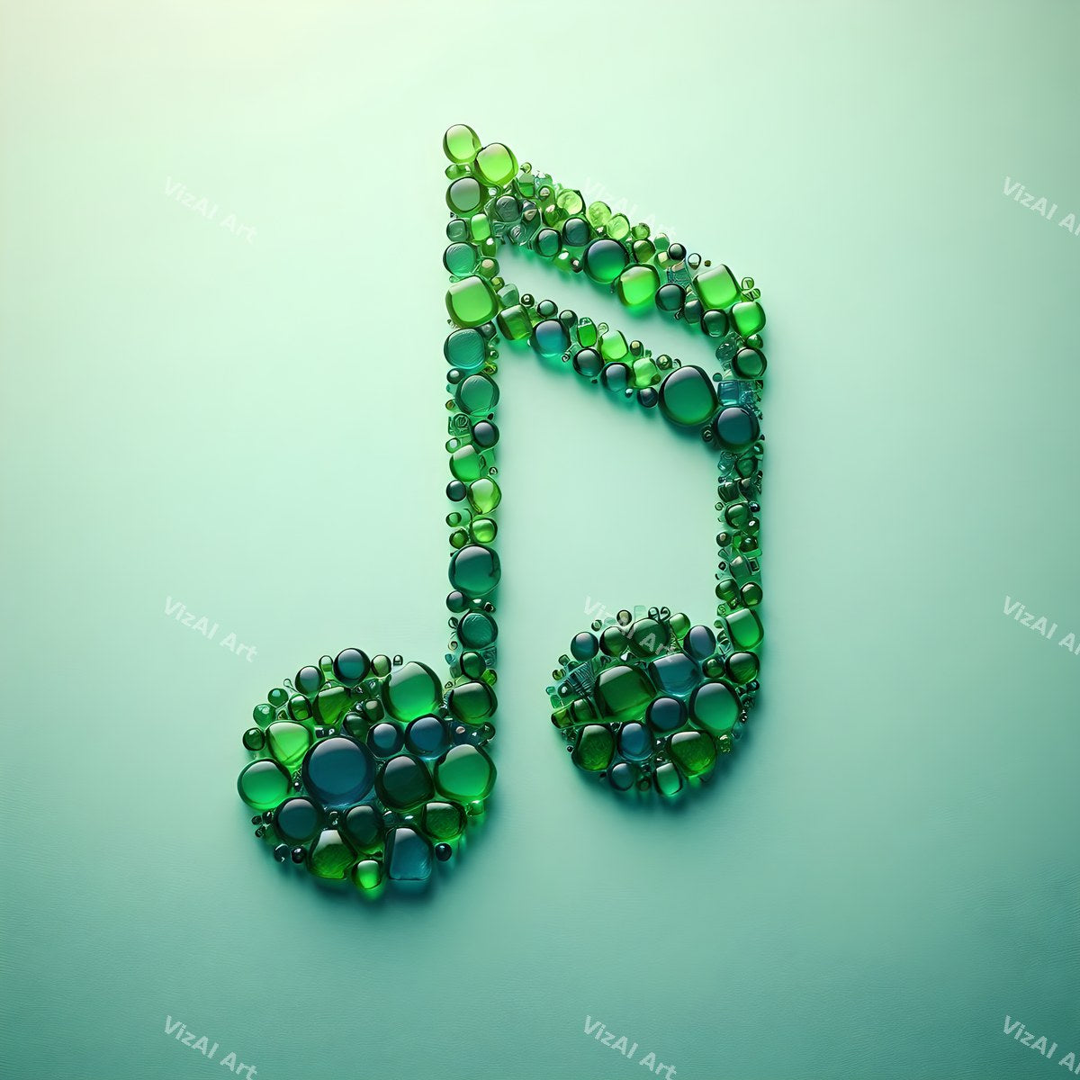 Crystal & Gemstone Music Notes Art — print 6