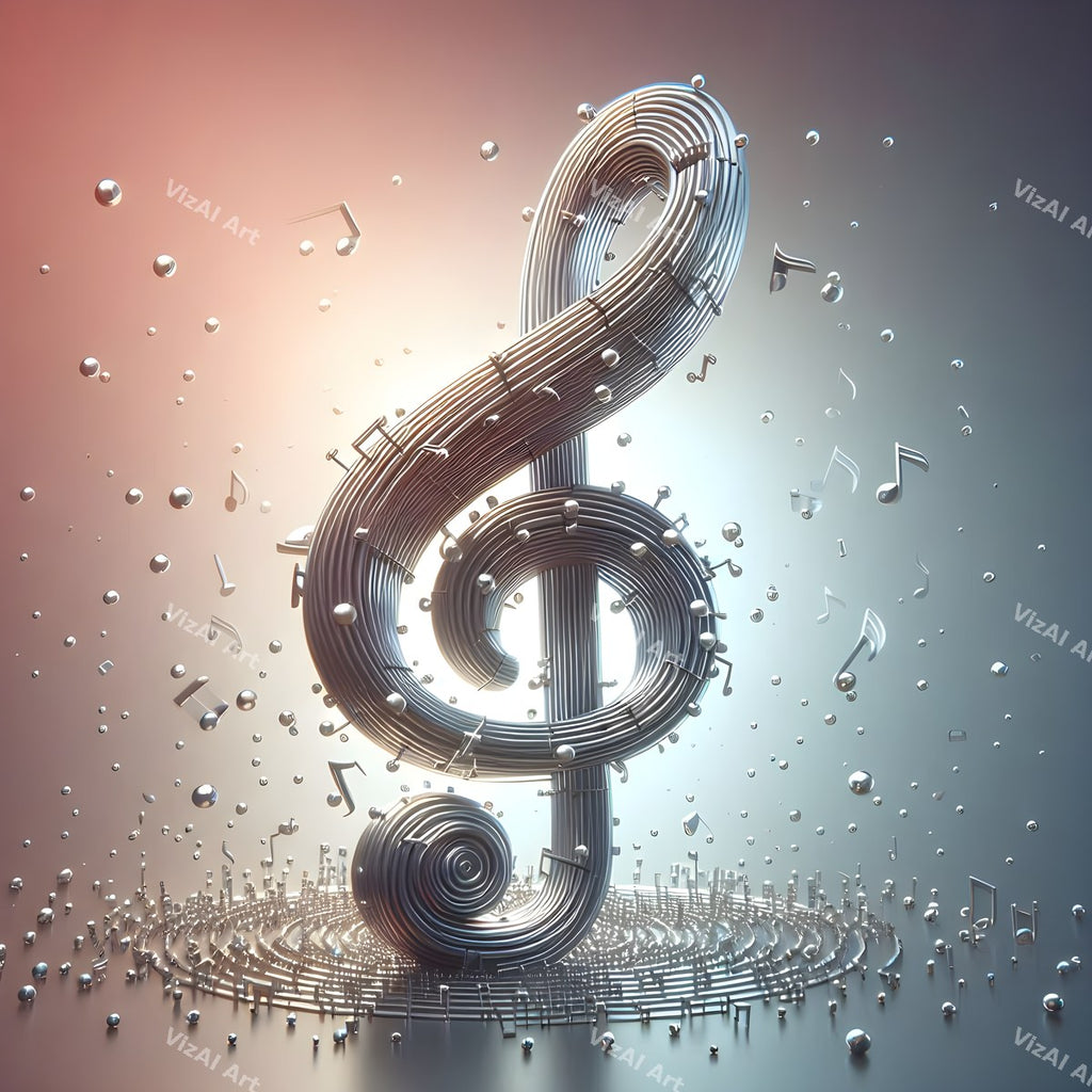 Crystal & Gemstone Music Notes Art — print 8
