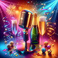 New Year Champagne & Strings Music Art — print 1