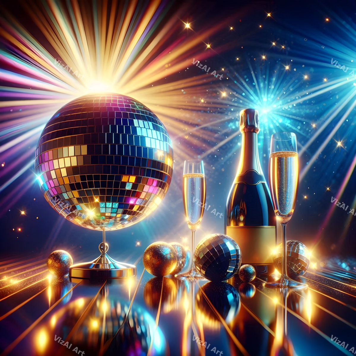 New Year Party Sound Music Art — print 5