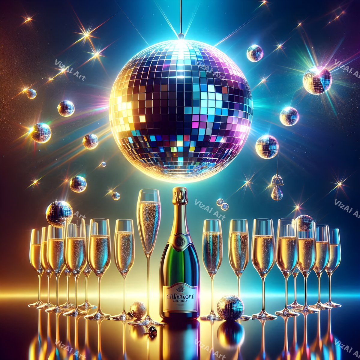 New Year Party Sound Music Art — print 6