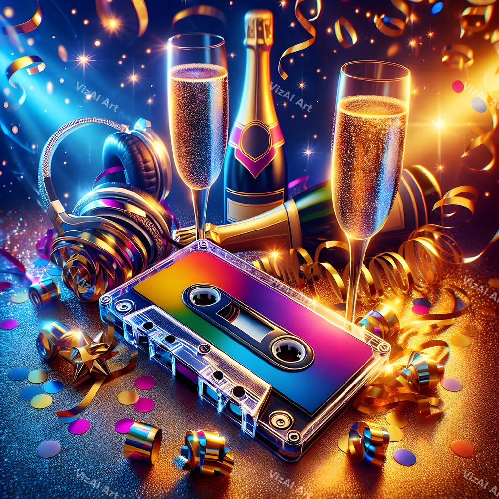 New Year Party Sound Music Art — print 9