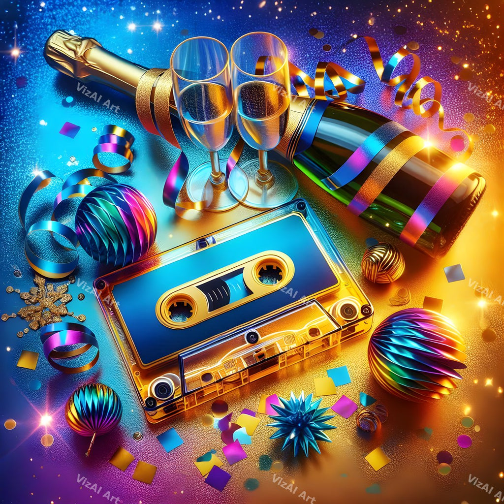 New Year Party Sound Music Art — print 10