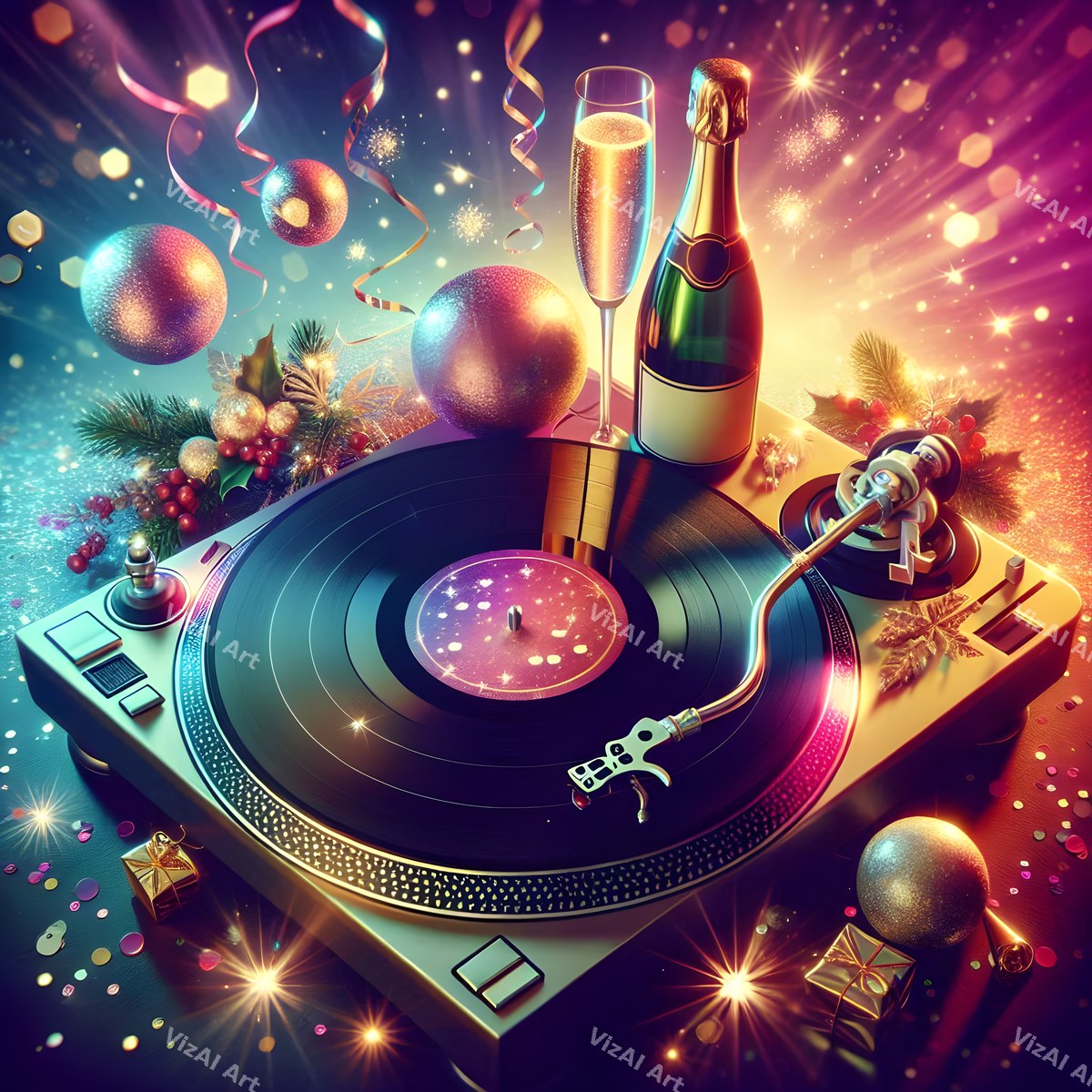 New Year Party Sound Music Art — print 12