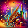 New Year Brass & Rhythm Music Art — print 1