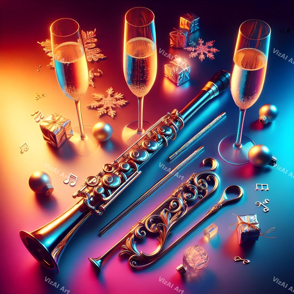 New Year Brass & Rhythm Music Art — print 3