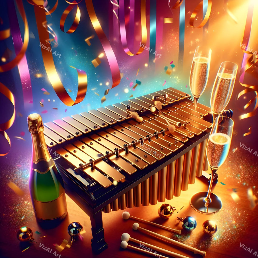 New Year Brass & Rhythm Music Art — print 8