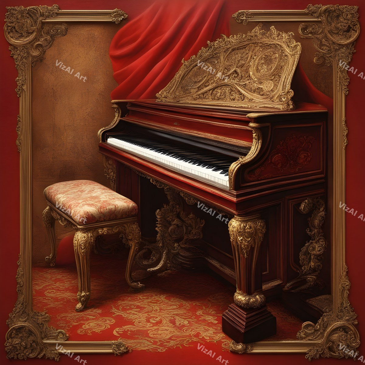 Classic Grand Piano Music Art — print 8