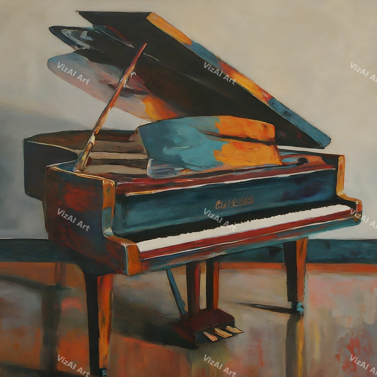 Classic Grand Piano Music Art — print 10