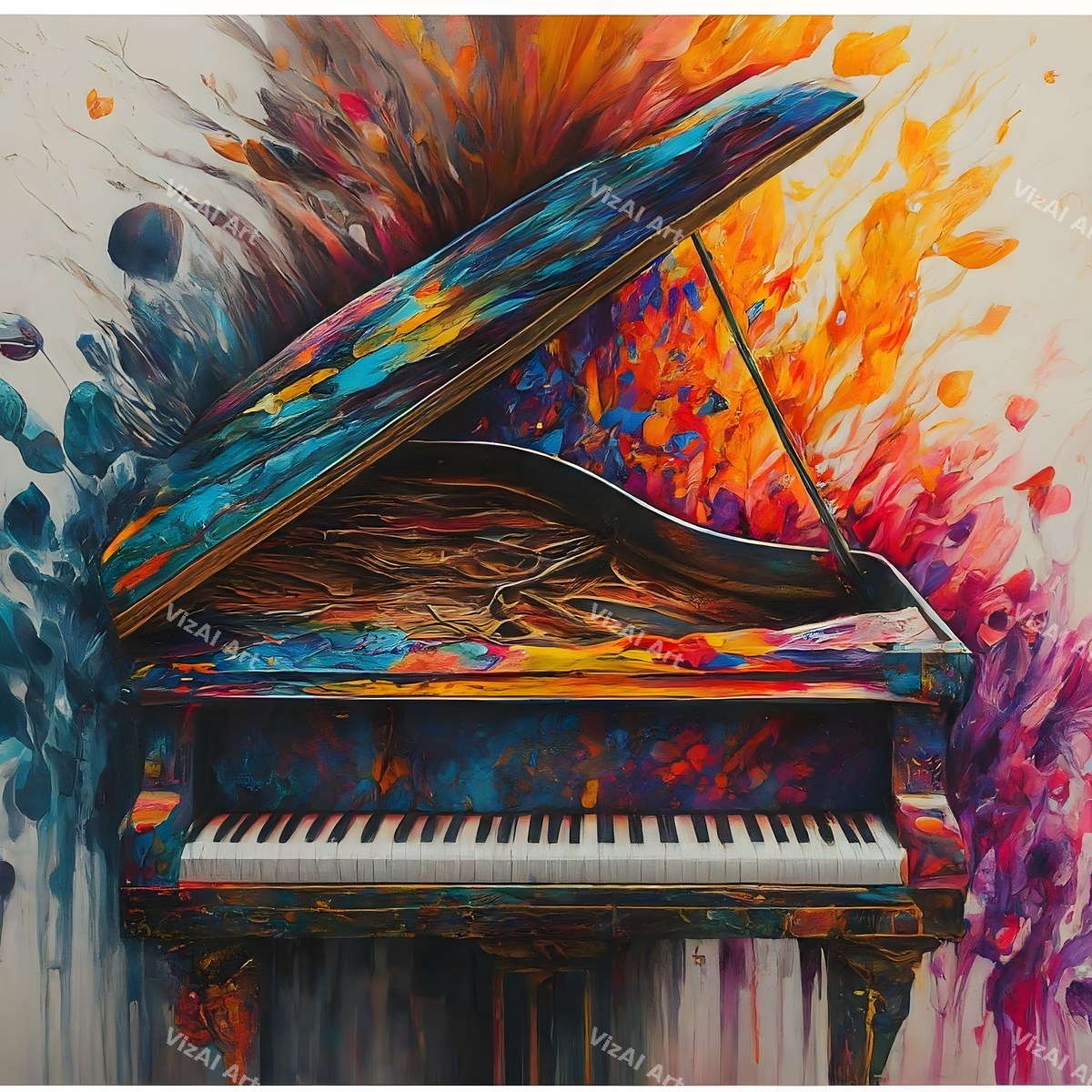 Piano in Colour Music Art — print 6