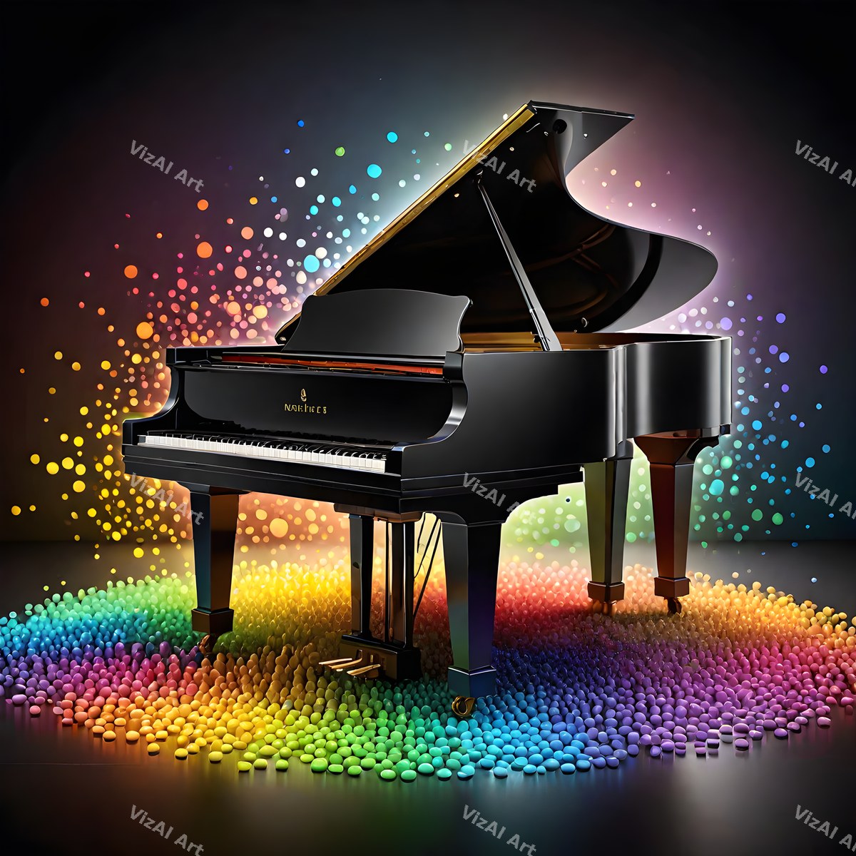 Piano in Colour Music Art — print 8
