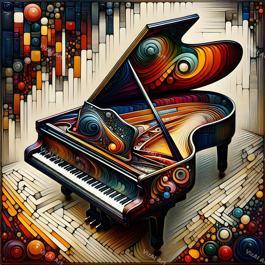 Piano in Colour Music Art — print 12