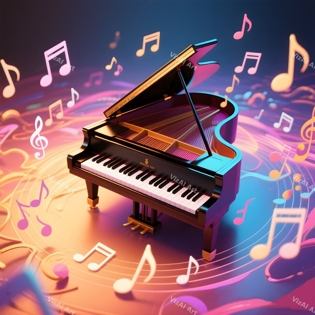 Piano & Music Notes Art — print 4