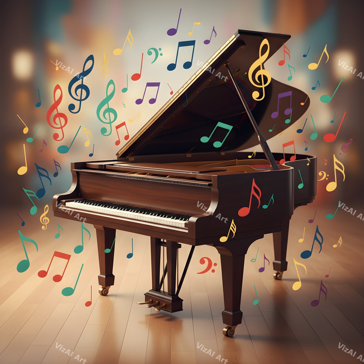 Piano & Music Notes Art — print 6