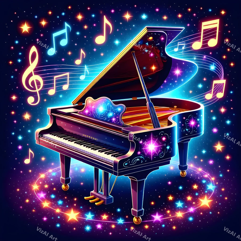 Piano & Music Notes Art — print 7