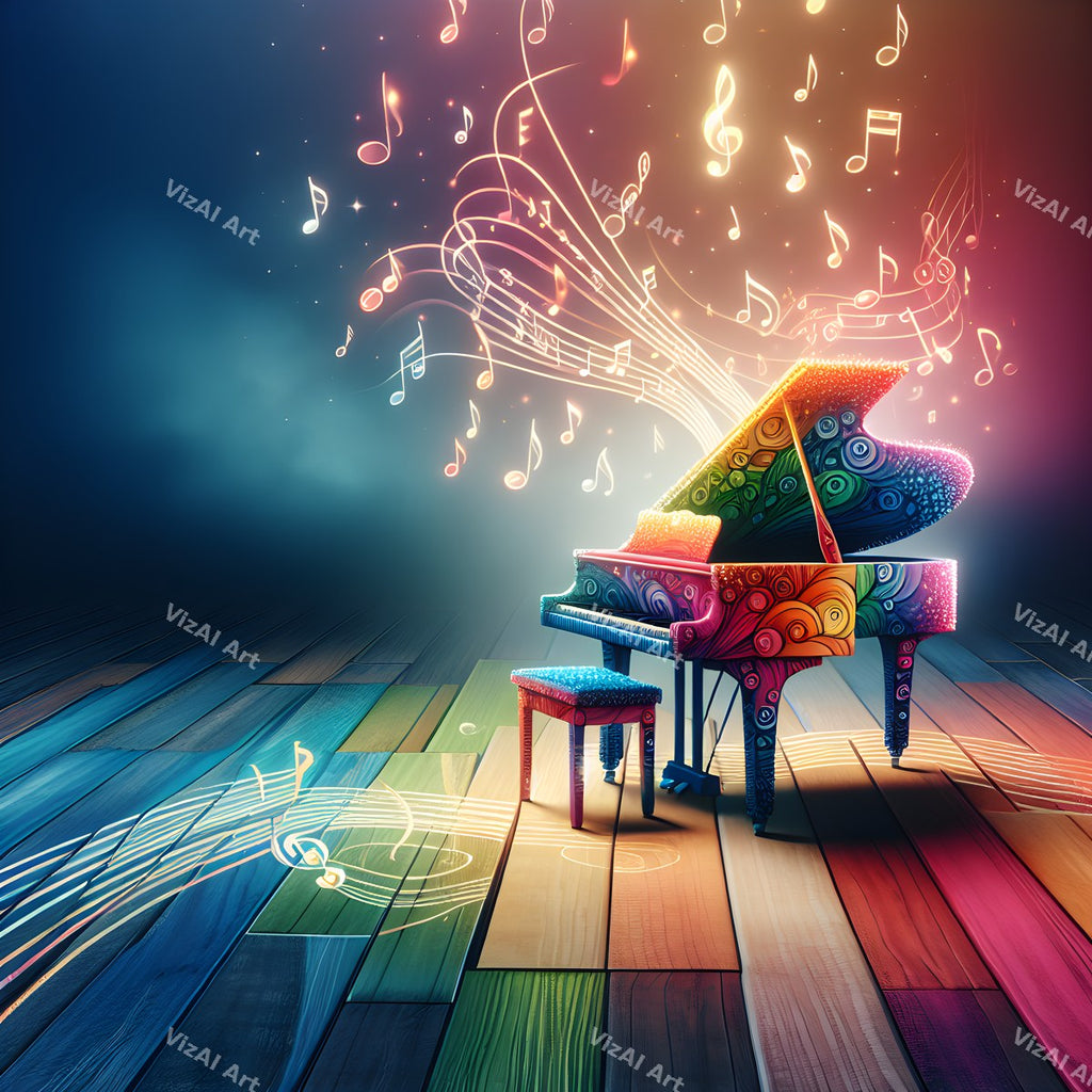 Piano & Music Notes Art — print 9