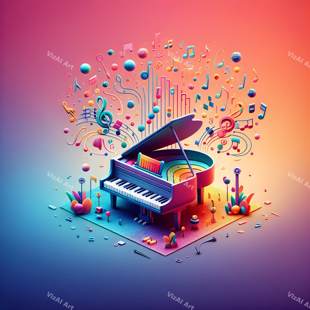 Piano & Music Notes Art — print 10