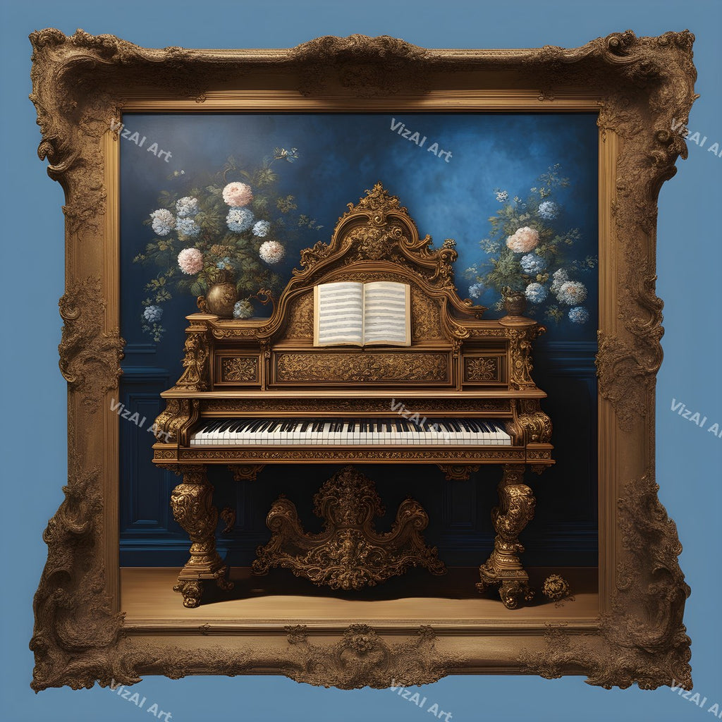 Piano & Music Notes Art — print 12