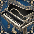 Piano on Stage Music Art — print 1