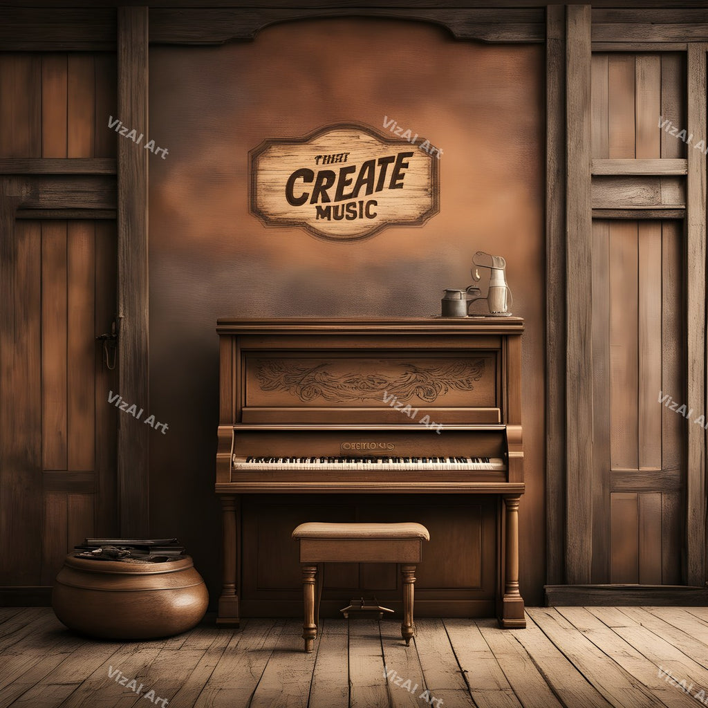 Piano on Stage Music Art — print 5